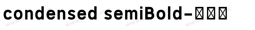 condensed semiBold字体转换